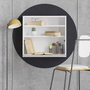 Hanah Home Mesa de estudio 64x60x20 cm Blanco 18mm Tablero de partículas Recubierto de Melamina